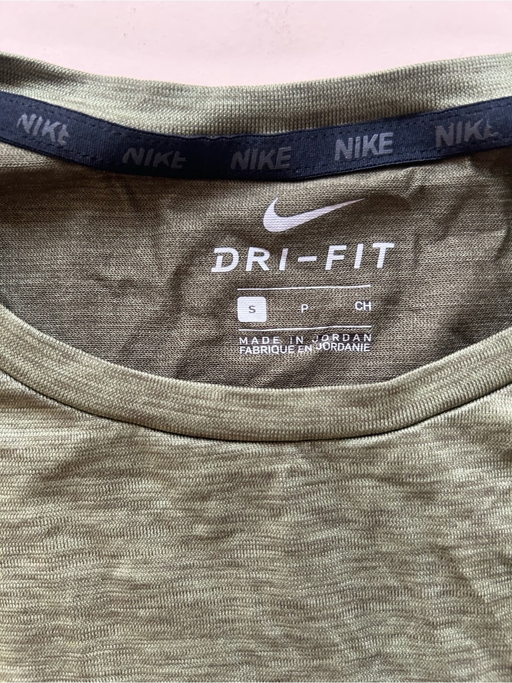Nike Olive Crew Long Sleeve Shirt - Dark Green size s - Picture 9 of 9
